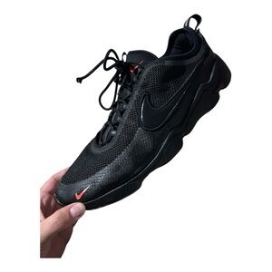 Nike Black and Red Mesh Sneakers